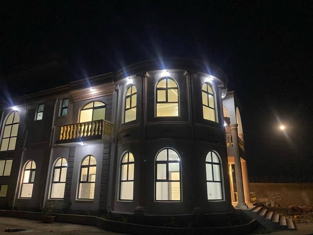 Classic Villa, Lit at Night