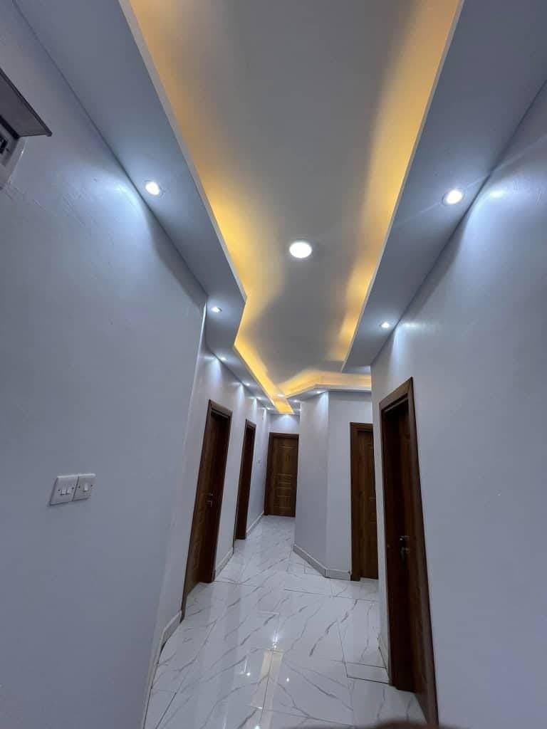 Hallway with Gypsum Ceiling